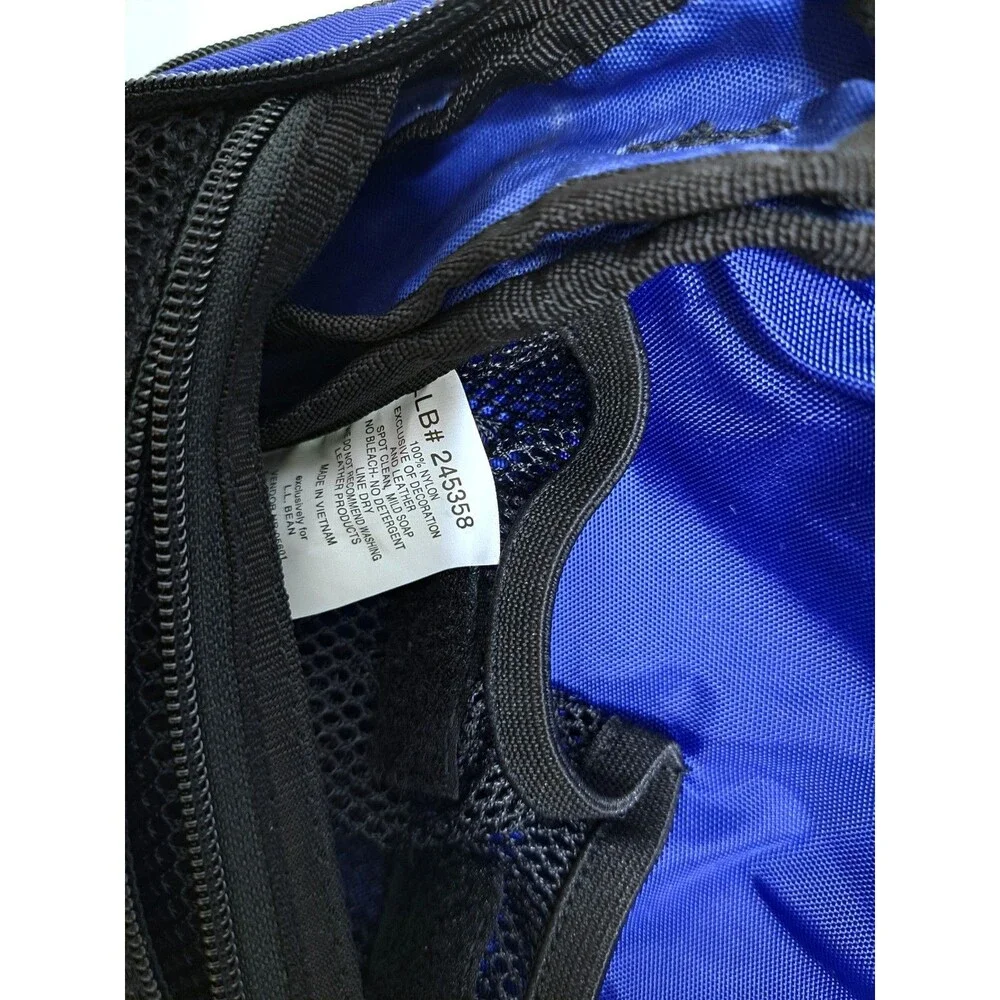 LL Bean Personal Travel Bag Vintage Toiletry Organizer Hanging Shower Blue - Picture 6 of 8